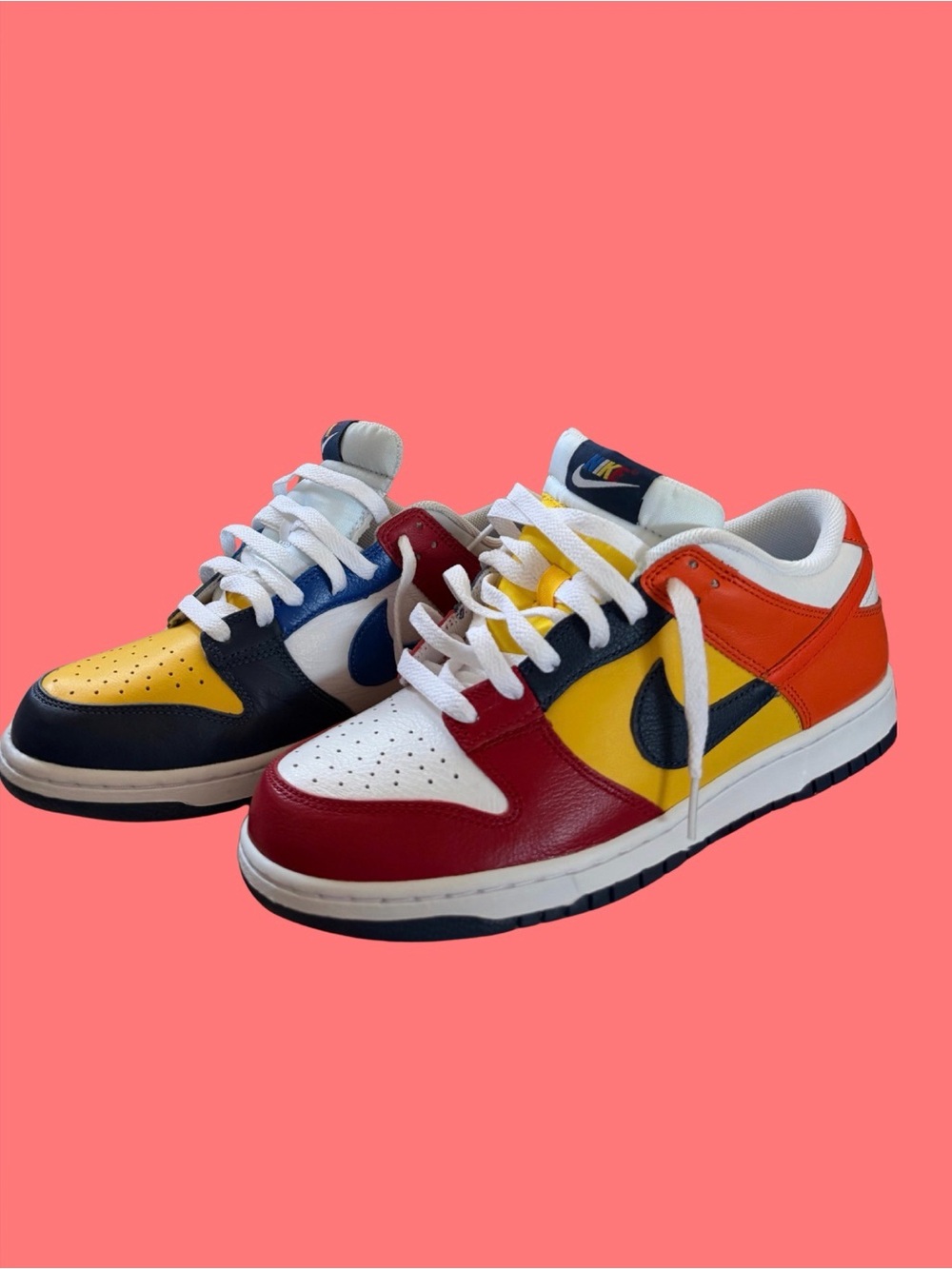 Multi-Color Low-Top Athletic Sneakers